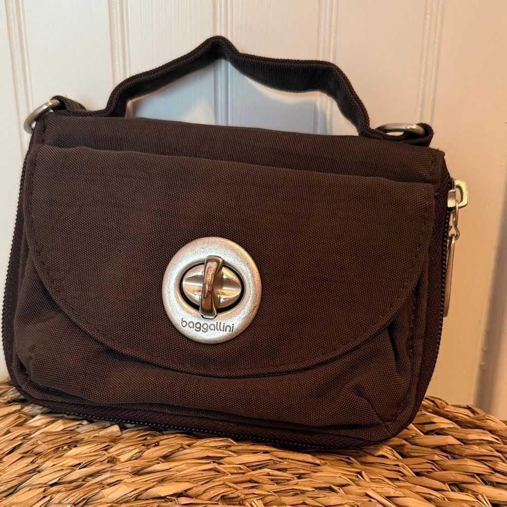 Baggallini Dark Brown Belt Bag/Wallet - Strap not included